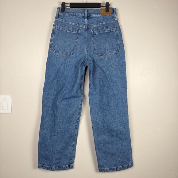 Madewell Jeans Womens 28 Denim The Perfect Vintage Wide Leg Cropped Front Pocket - Picture 4 of 9